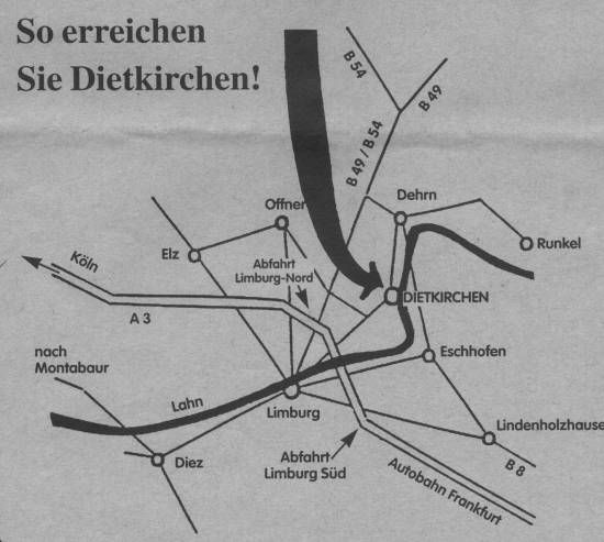 Anfahrtsskizze nach Dietkirchen